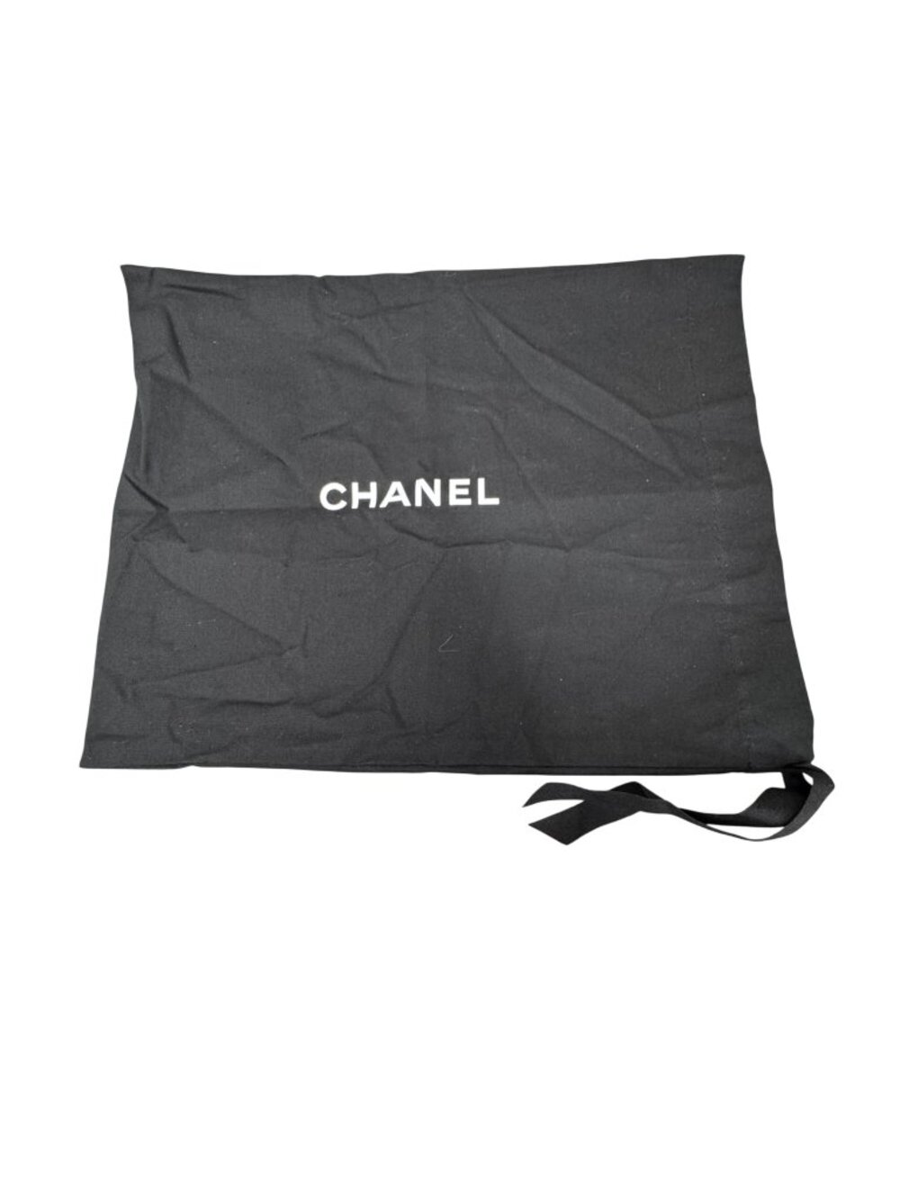 Chanel Black Dust Bag 14”X11” Drawstring Closure Shoes Purse Handbag Authentic